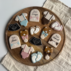 Lot de 5 sablés personnalisés - Naissance