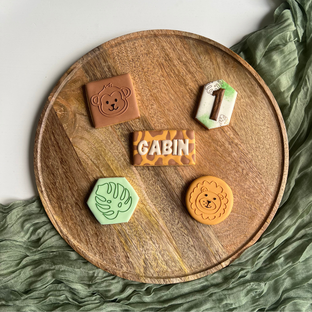 Lot de 5 sablés personnalisés - Jungle – Image 2