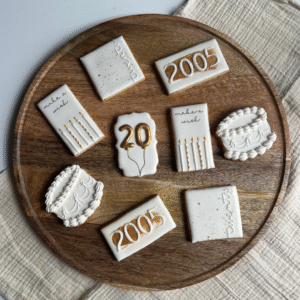 Lot de 5 sablés personnalisés - Anniversaire