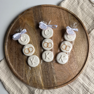 Trio de sablés souvenirs personnalisés - Mariage