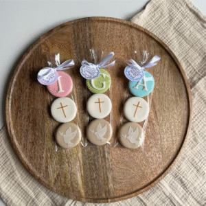 Trio de sablés souvenirs personnalisés - Baptême
